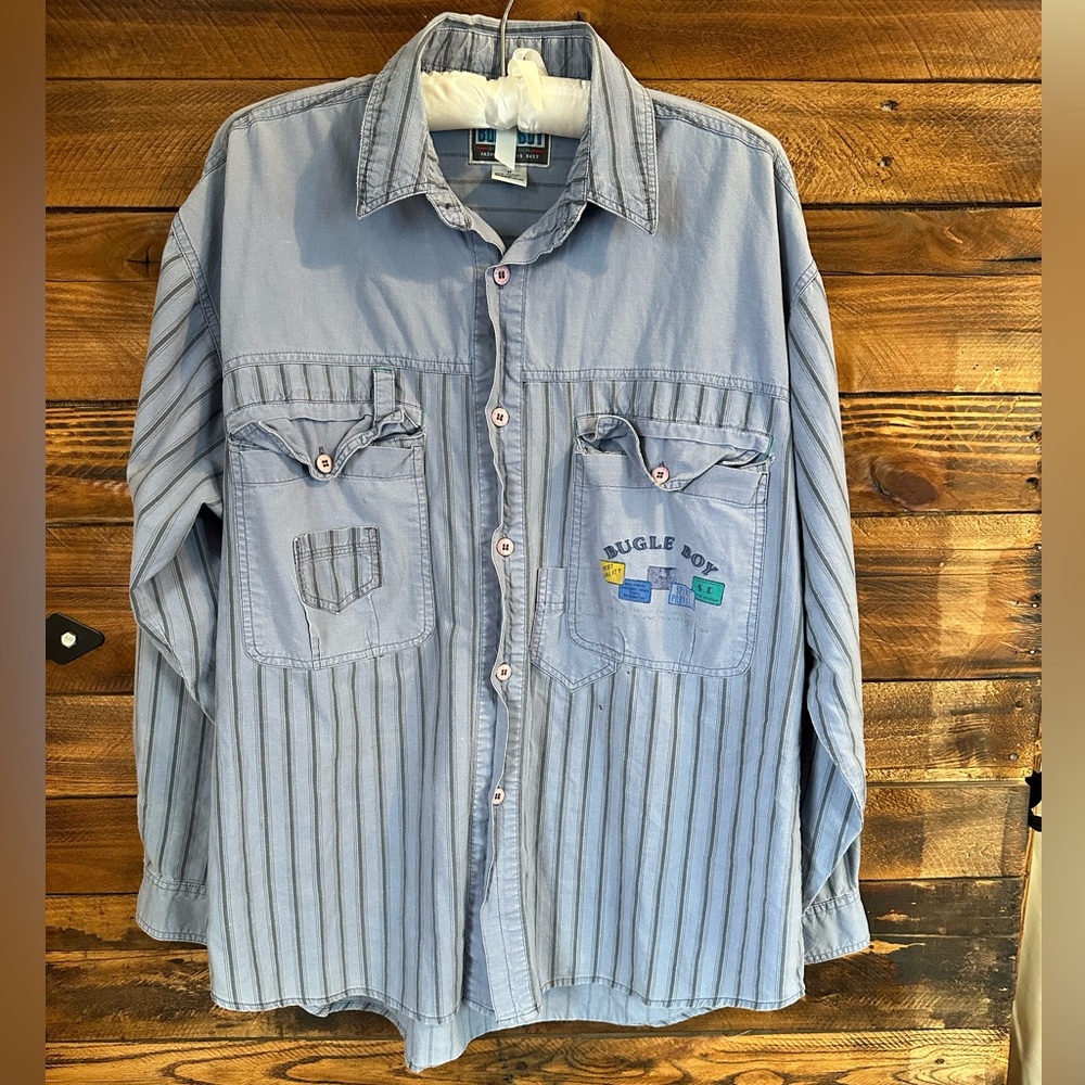 Bugle‎ Boy Gray Striped Shirt